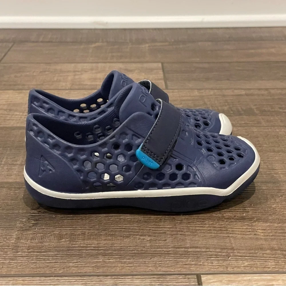 Plae Mimo Shoes Toddler Water Slip On Sneakers Navy Blue Comfort Straps Size 10